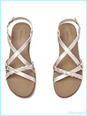 Strappy Flat Slide Sandals Comfortable Faux Leather Open Toe Buckle Summer